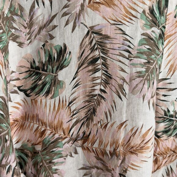 J.Jill Love Linen Top Womens XL Pink Tropical Floral Breathable Beach 100% Linen - Picture 11 of 16